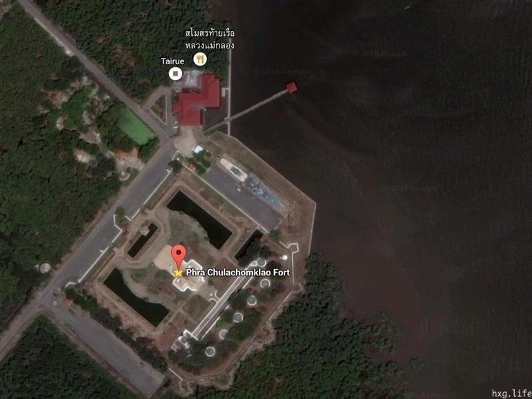 卫星图，Google Maps 搜索 Phra Chulachomklao Fort